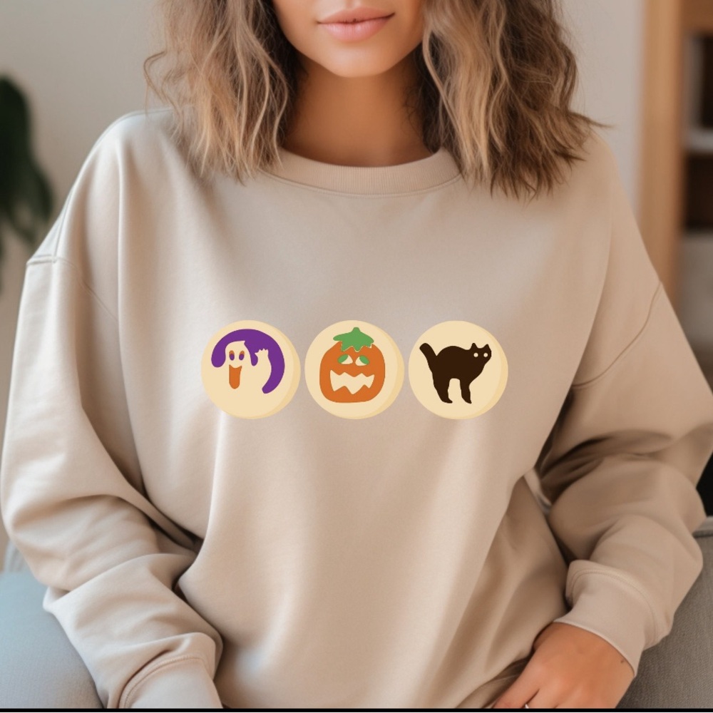 Halloween Halloween Cookie Crew Neck Sweater - Picture 1 of 2